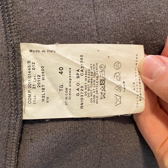 100% wool EMPORIO ARMANI coat - Picture 7 of 7